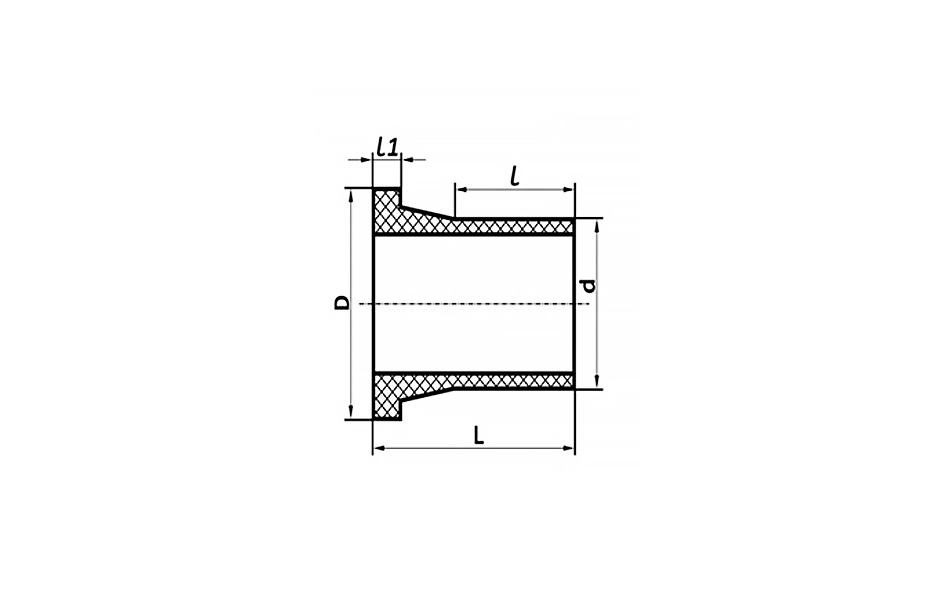 Втулка литая удлиненная Вода ПЭ100 SDR 11 250 мм